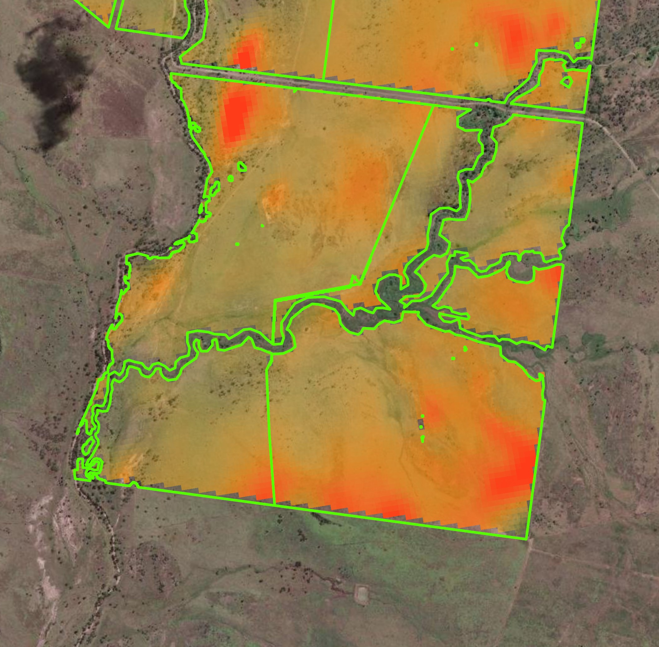 Example VerterraPROVE map showing high-risk areas