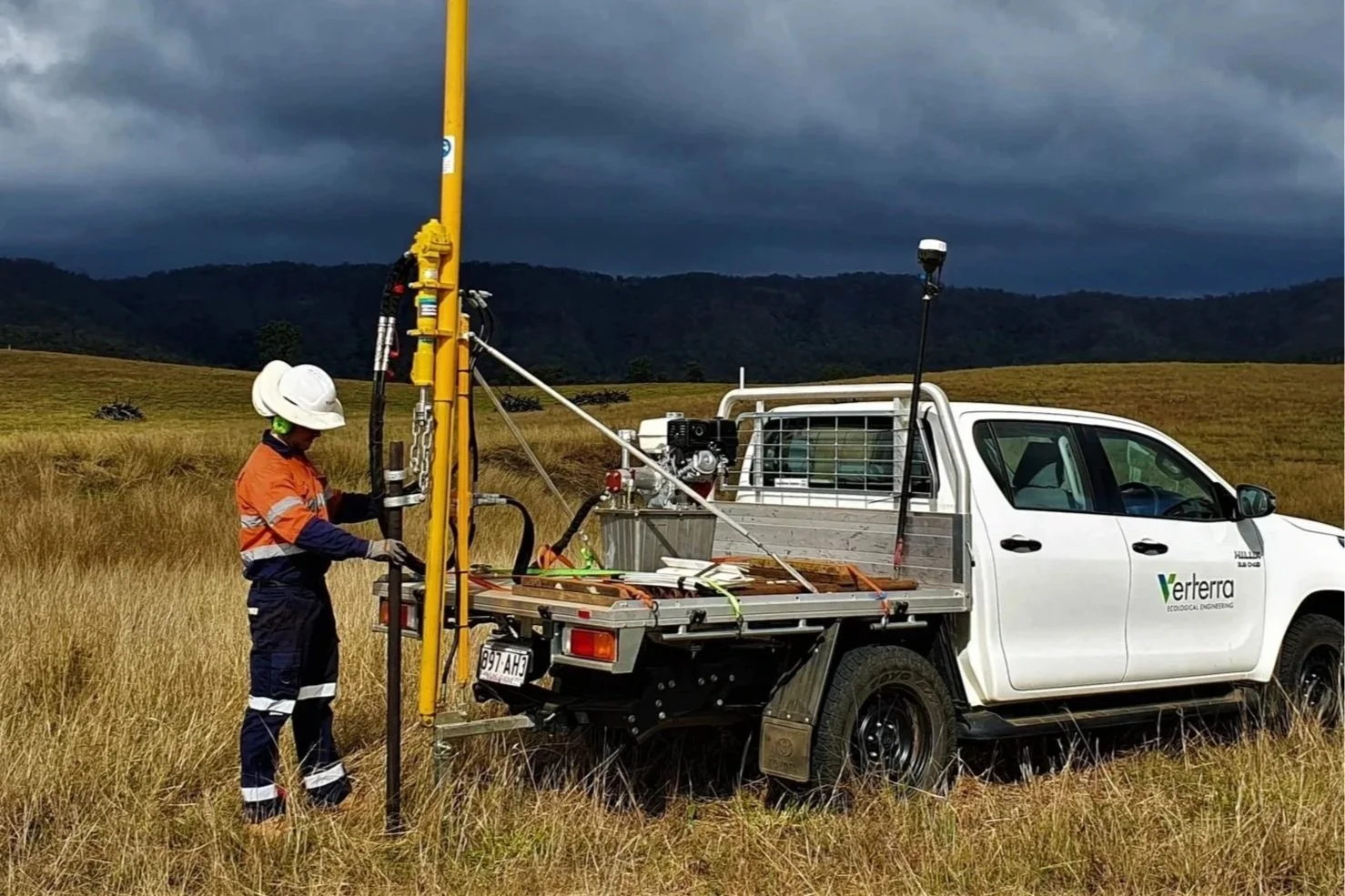 A Verterra engineer carrying out soil sampling to measure outcomes