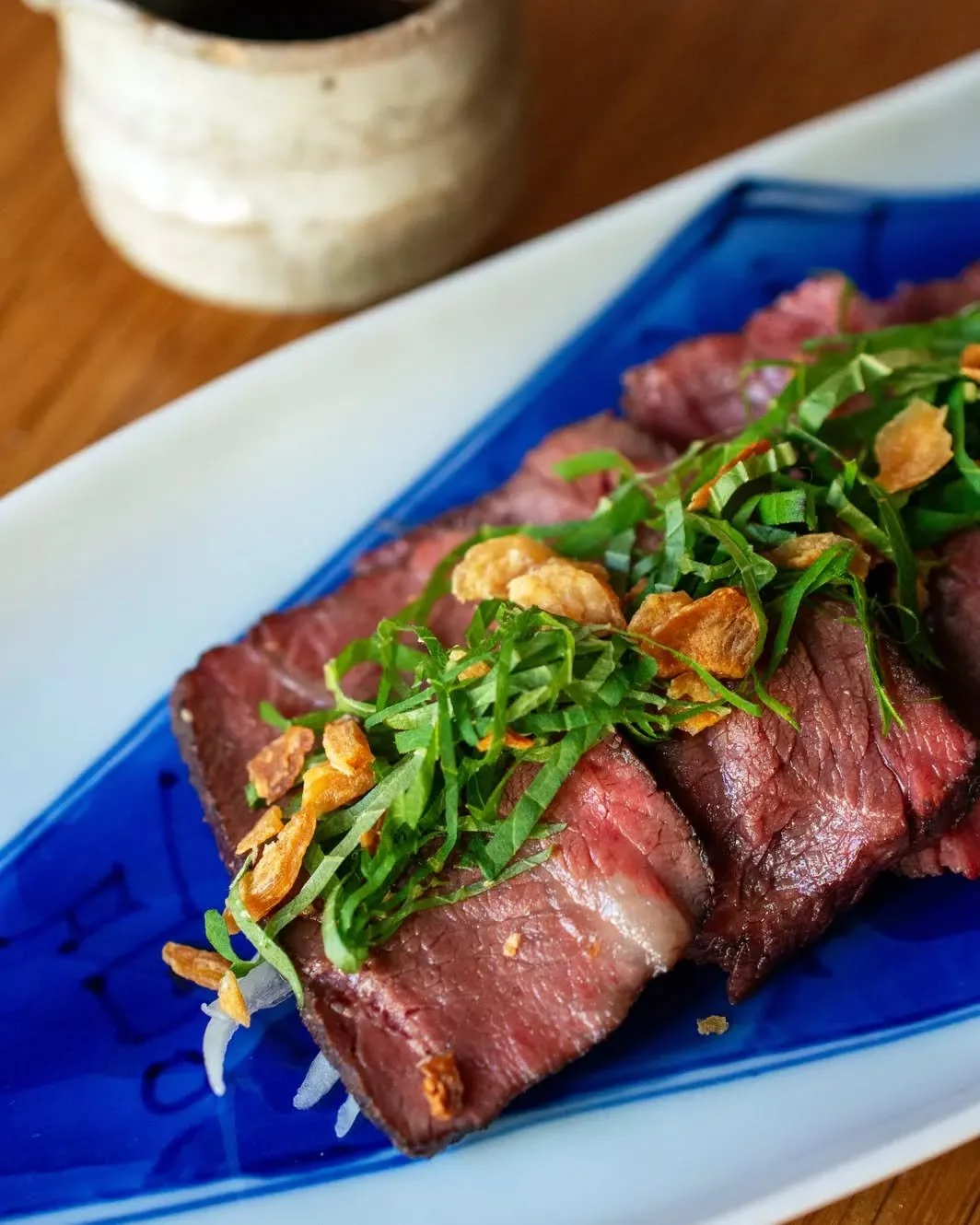 Beef Tataki Ponzu, the opening act. When it comes to meat, leave it to us❤️

Yakiniku Futago | CHELSEA
LUNCH
　▪️Monday - Sunday
　▪️12pm - 2:30pm
DINNER
　▪️Monday - Sunday
　▪️ 5pm - 11pm
(*Sunday closes at 10pm )
ADDRESS
　▪️ 37 W 17th St (b/w 5th &amp