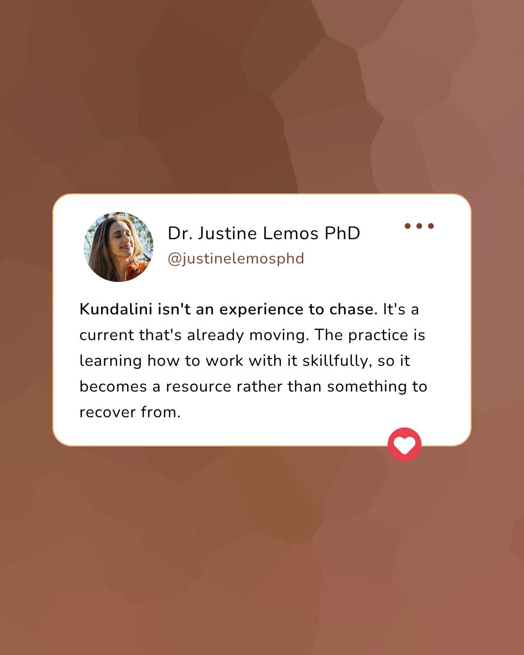This is the thing most Kundalini teaching misses.

It's not about opening more. It's about integrating what's already open &mdash; with skill, with safety, with a nervous system that can hold what arrives.

That's what the September retreat is built 
