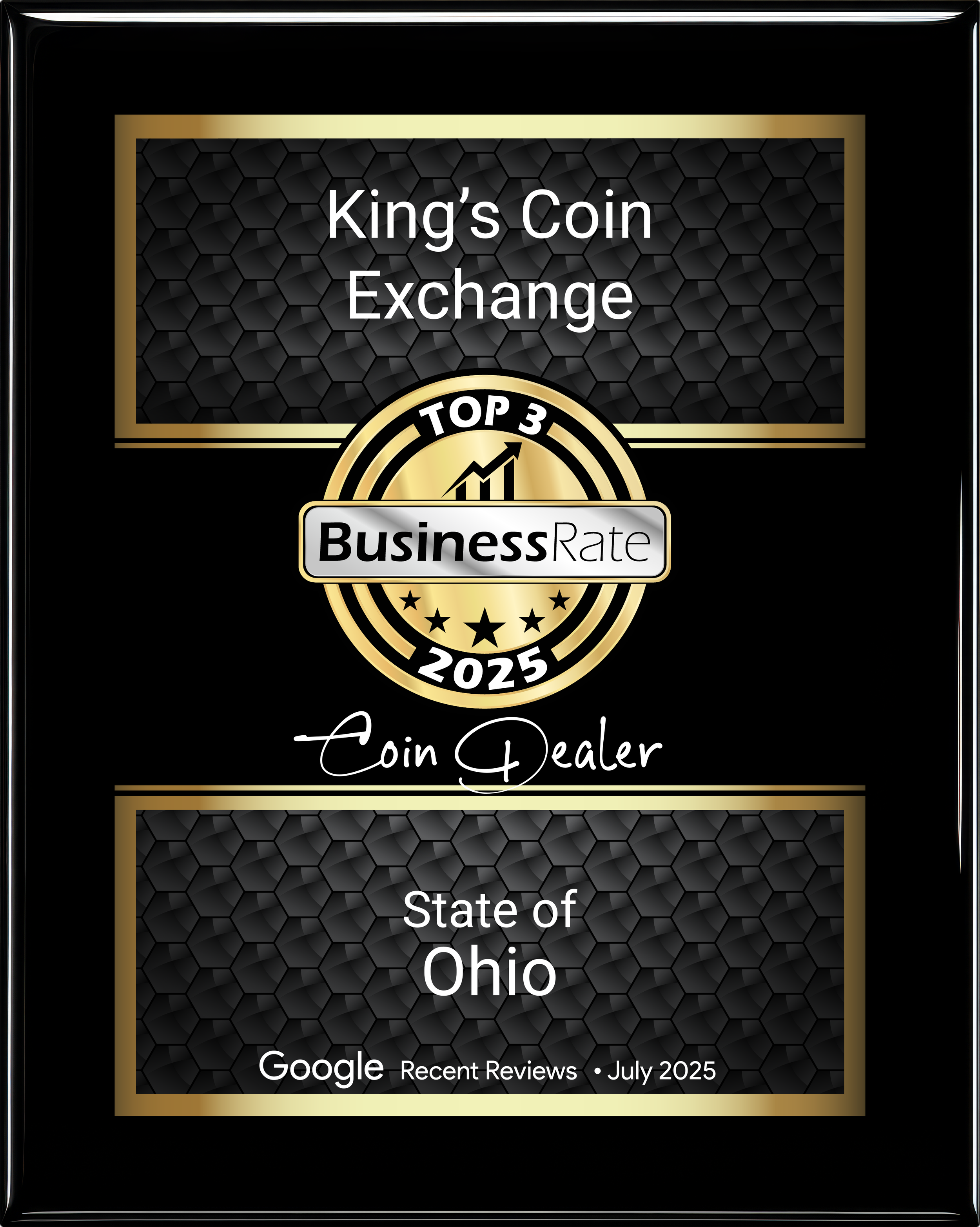 Top rated on Google.  Best coin dealer in Ohio.  Veteran owned and operated. 