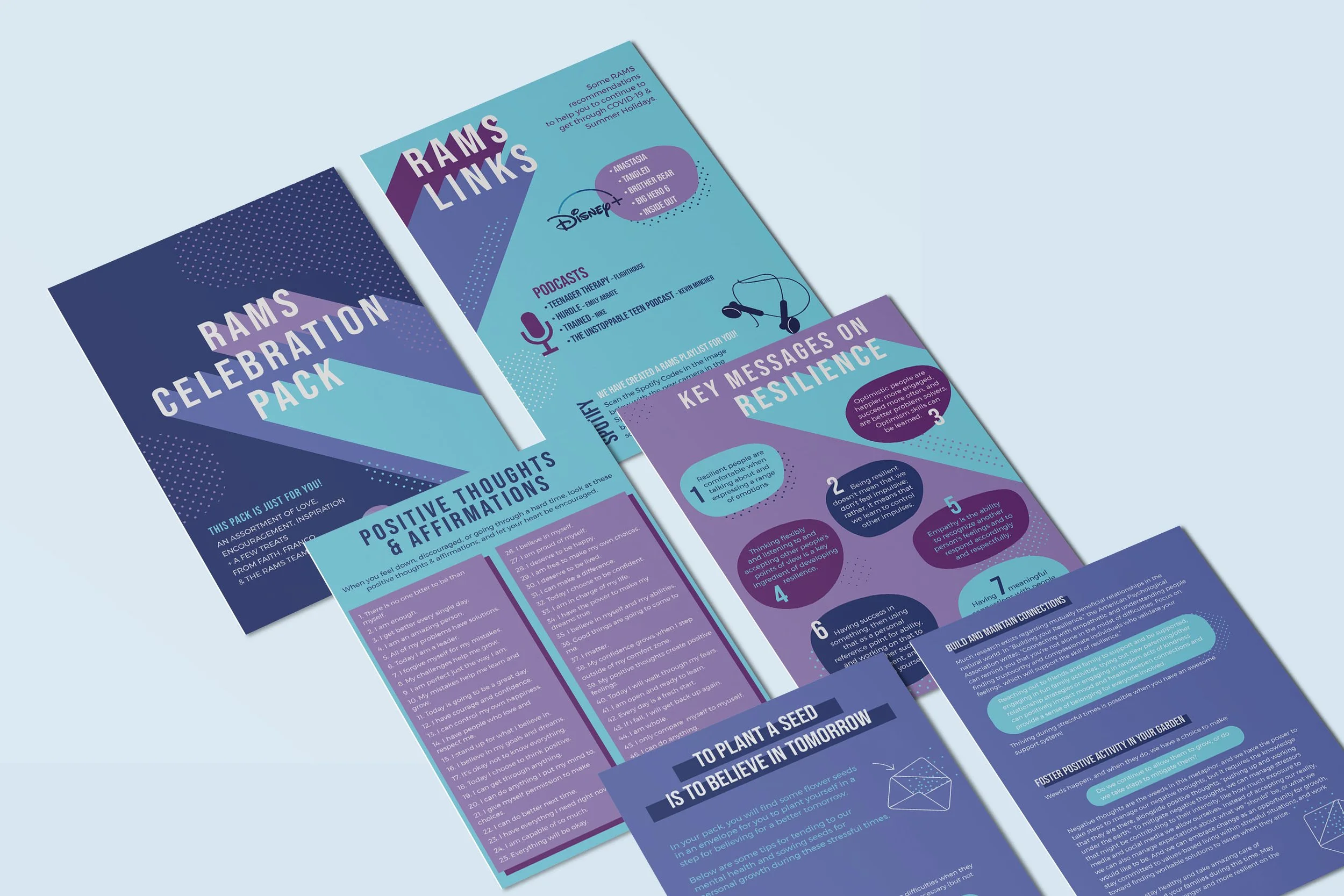 A set of 6 RAMS-branded worksheets.