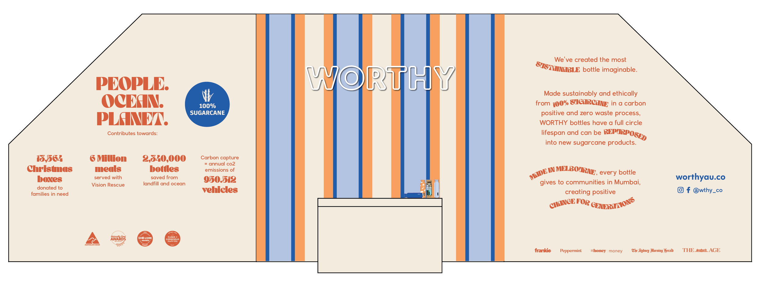 Digital illustration showing the concept plan for Worthy's Life in Style tradeshow stall design.