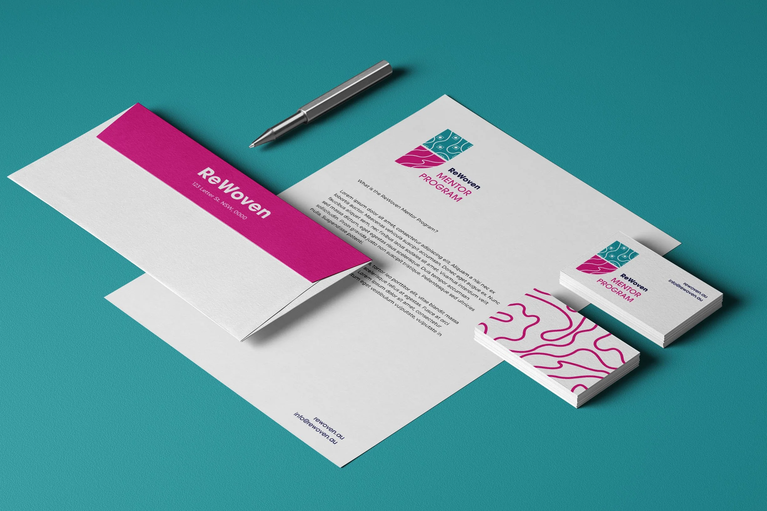ReWoven Mentor Program stationary.