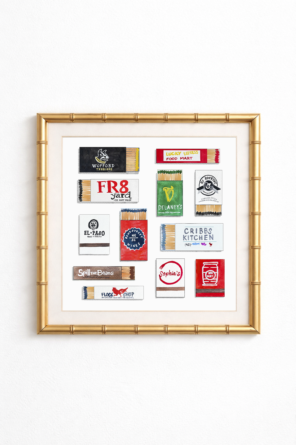 Spartanburg Matchbook Print