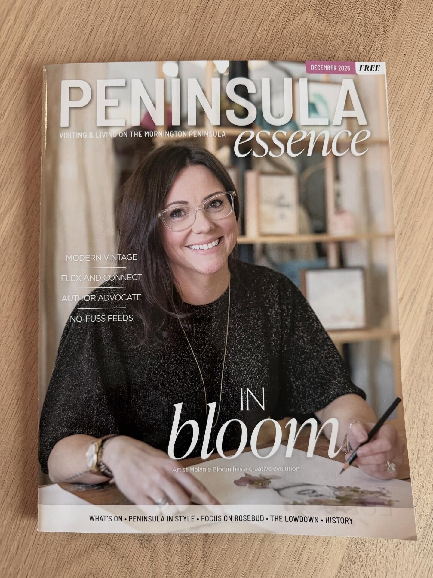 I&rsquo;m still in shock to see myself on the cover of @peninsulaessence&rsquo;s current issue - thanks for all the messages, both the beautiful and the very cheeky! 🫣✨ what a wild ride 😝

#morningtonpeninsula #artist #youreallhilarious #studioandc