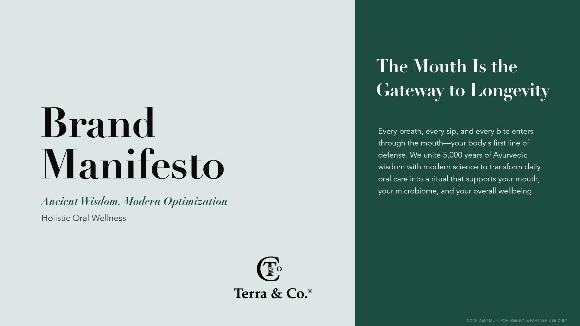 Audited existing brand assets and design history to refine the copy, color palette, and overall brand ethos — then redesigned the manifesto document from the ground up.