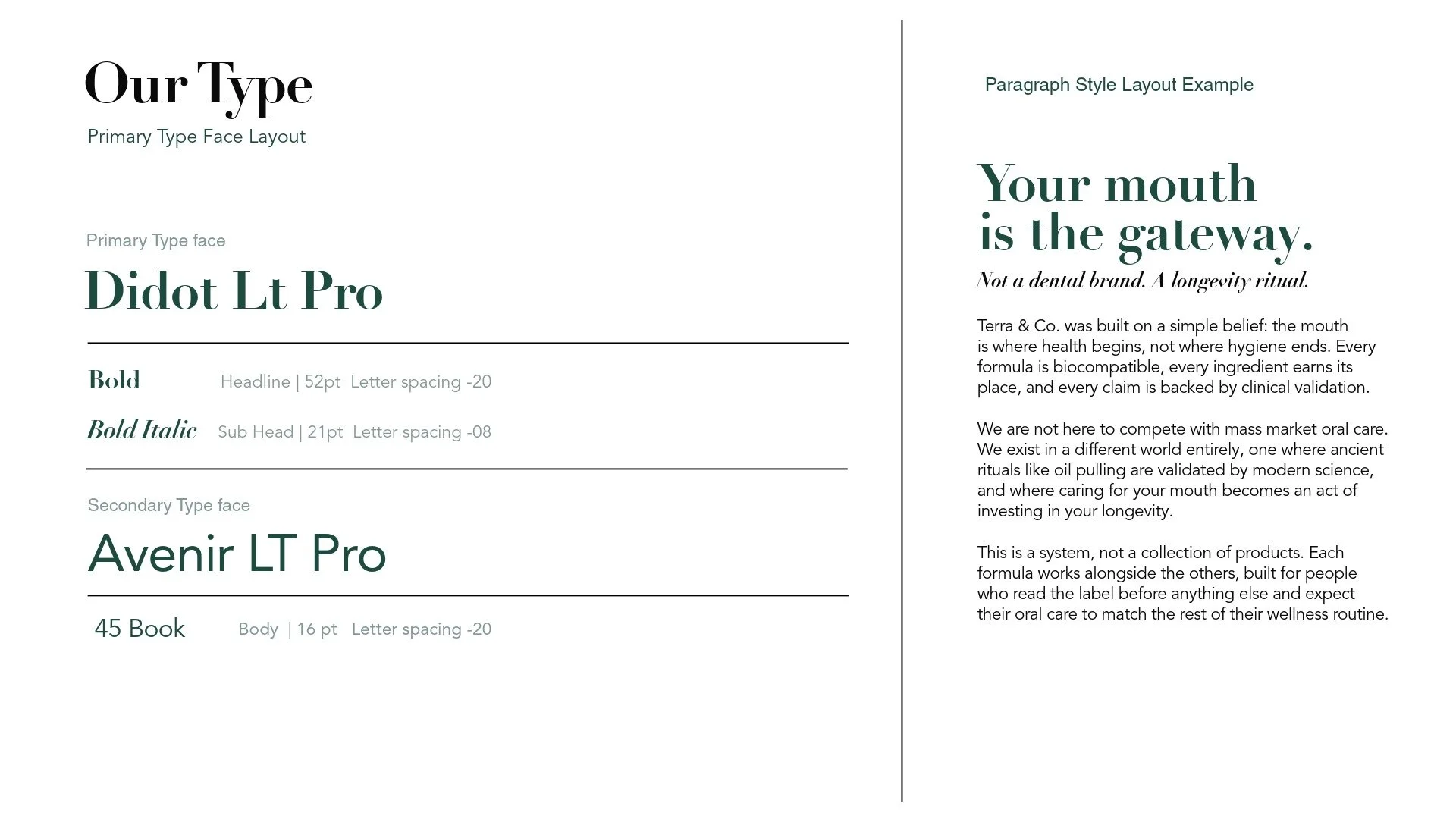 Audited existing brand assets and design history to refine the copy, color palette, and overall brand ethos — then redesigned the manifesto document from the ground up.