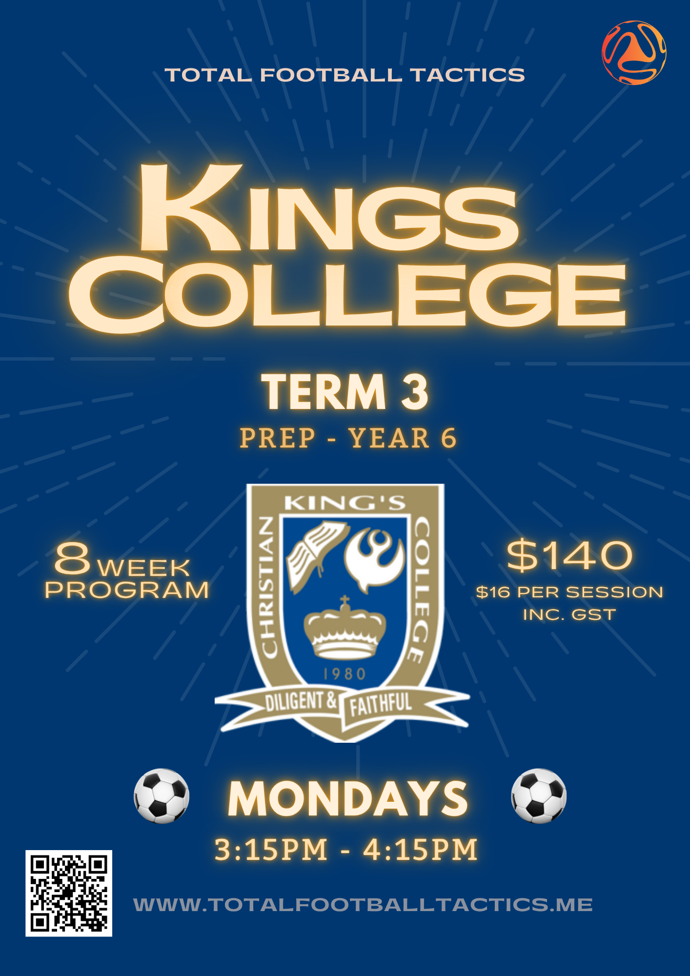 Kings College Program Term 3 ($128 + GST)