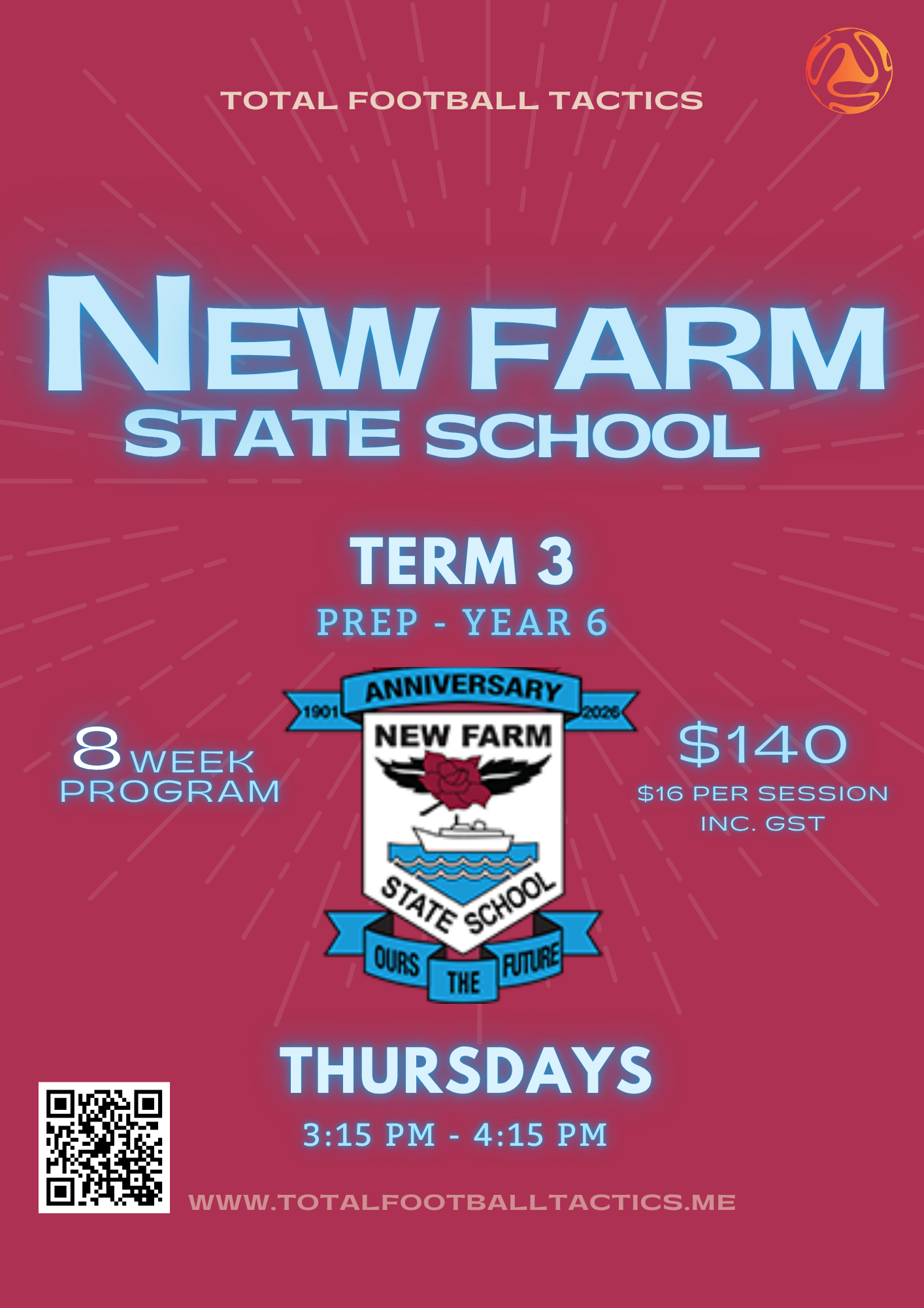 New Farm State School Term 3 ($128 + GST)