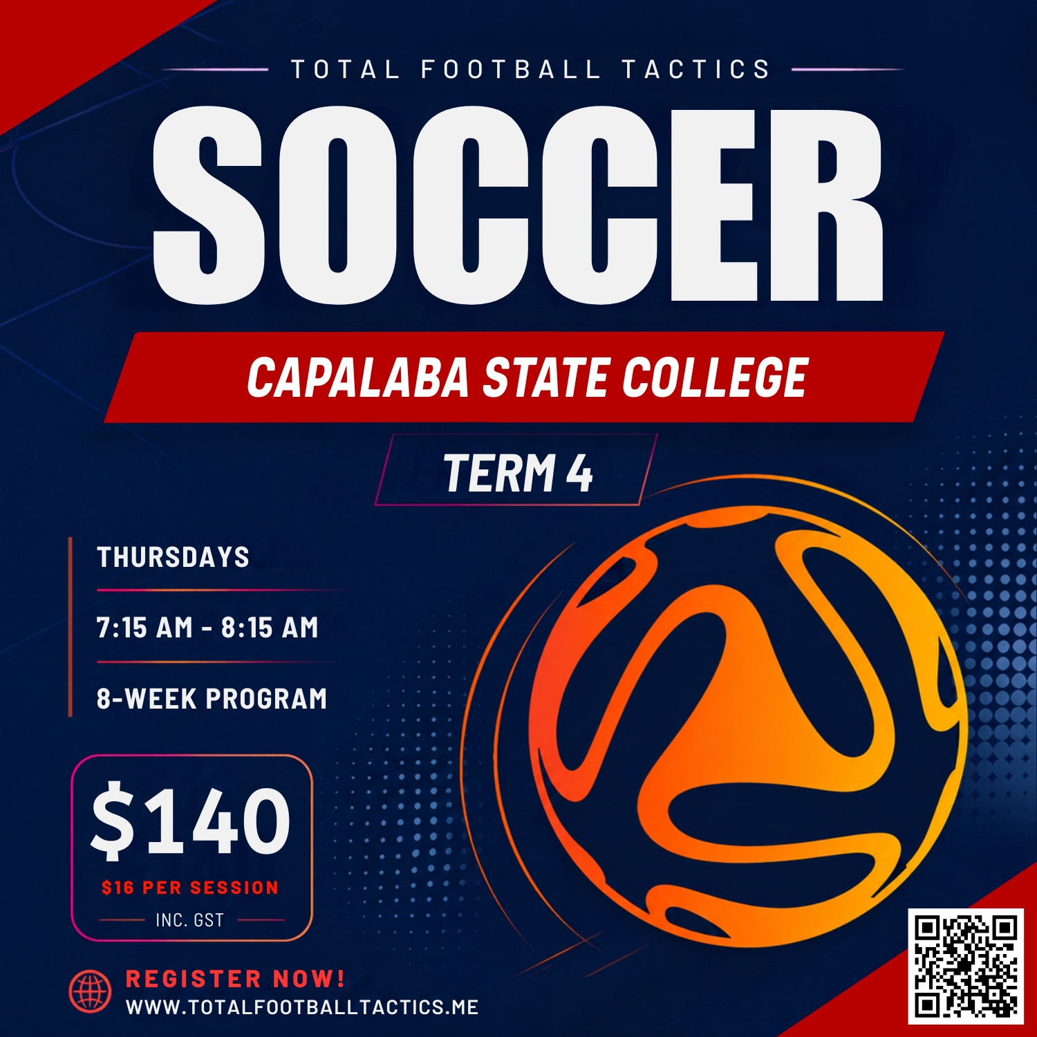 Capalaba State College Term 4 - Proudly Supported by Capalaba FC ($128 + GST)