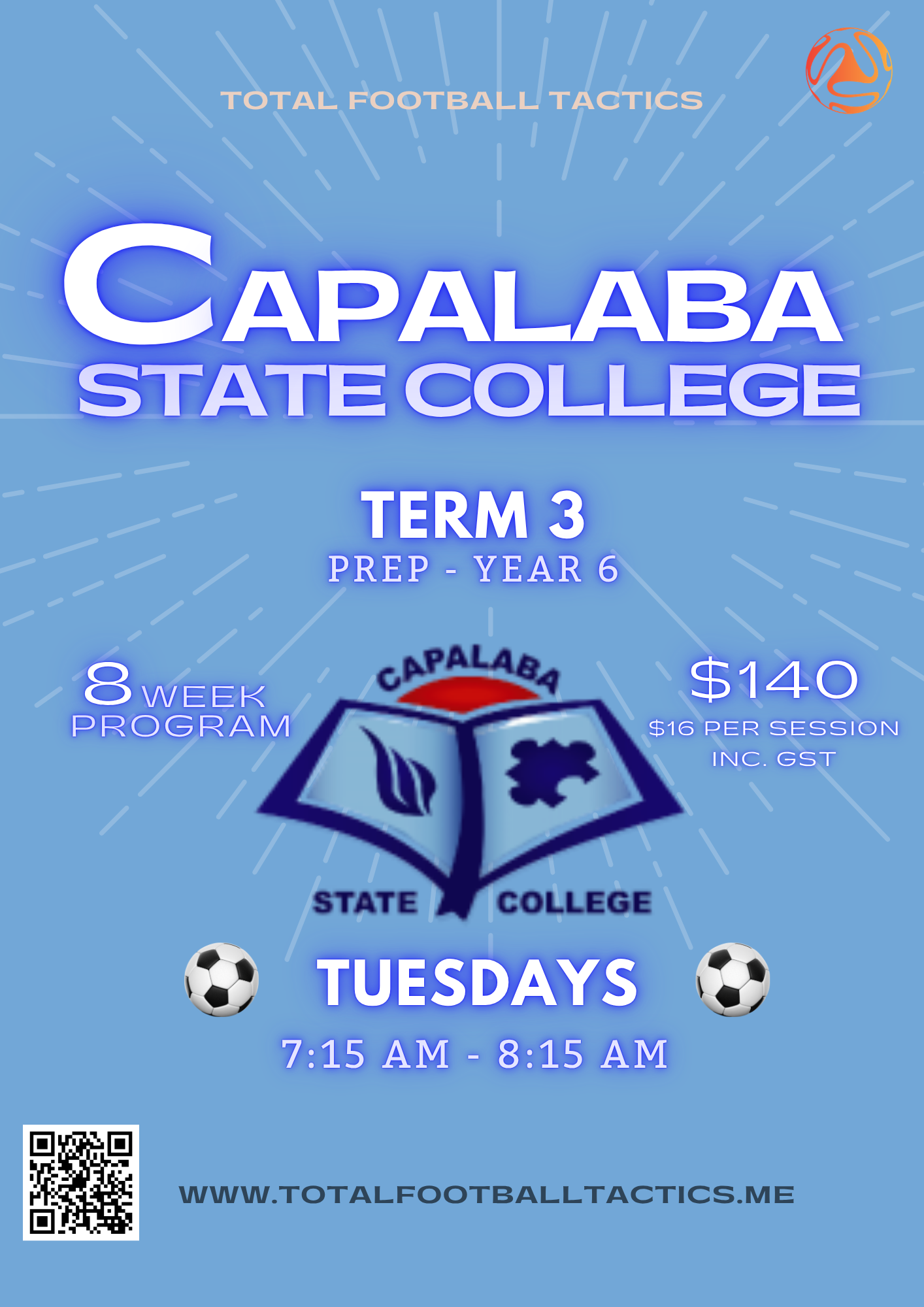 Capalaba State College Term 3 - Proudly Supported by Capalaba FC ($128 + GST)