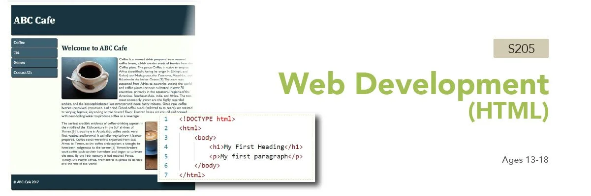 Banner of S205 - Web Development (HTML) Course