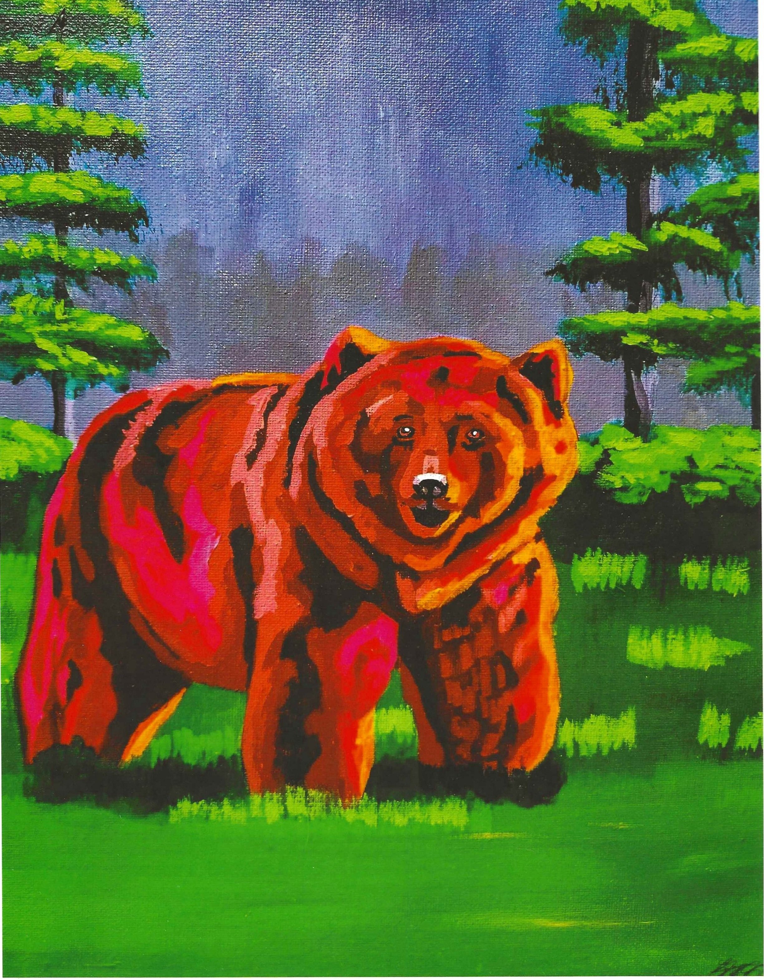 "Happy Shash (Bear)" Art Print