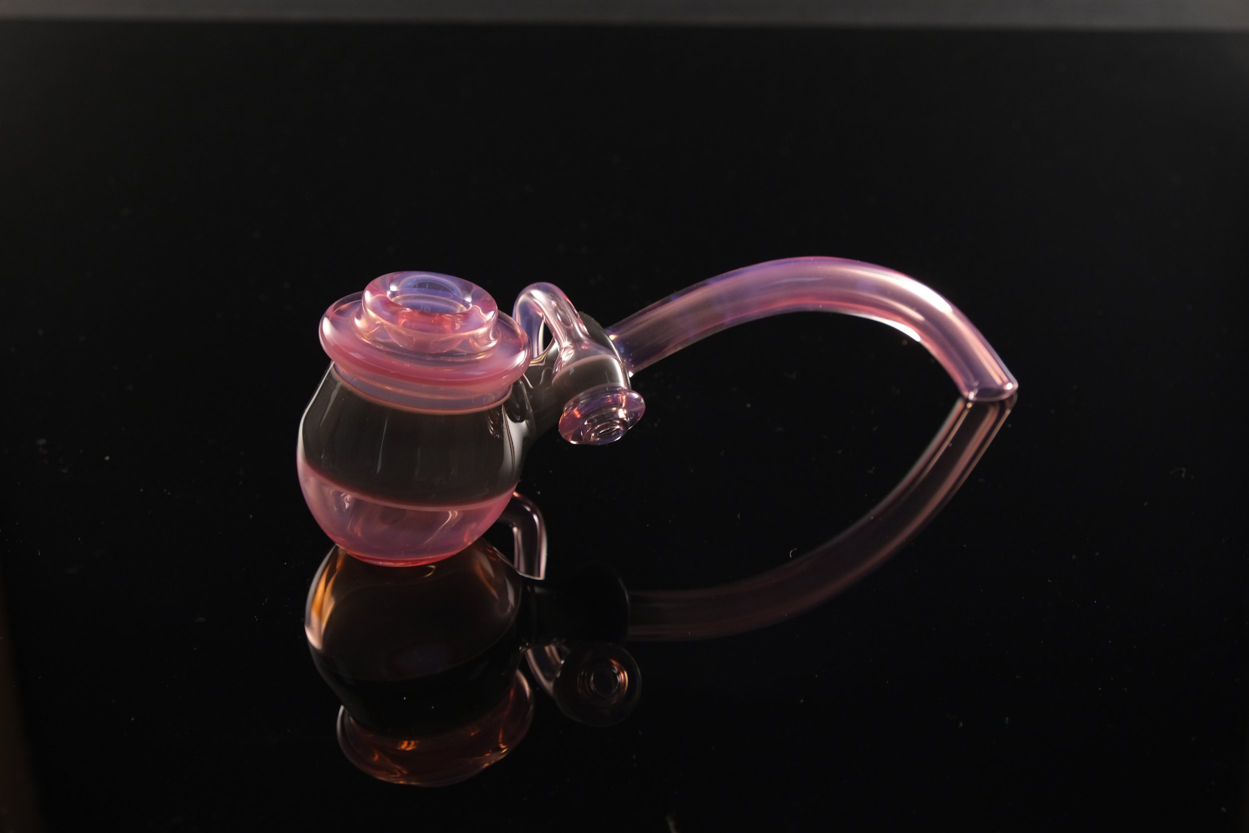 "Moneybag Pipe"; Borosilicate Glass; 6"x2"x2.5"; 2025