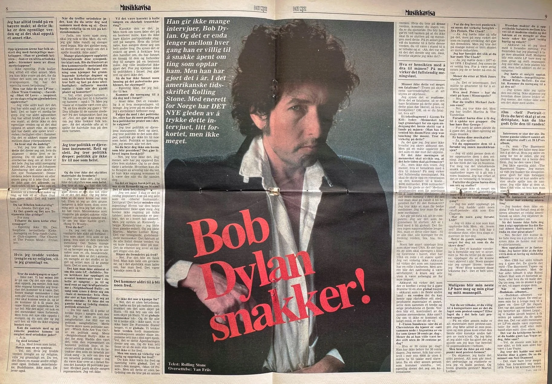 Bob Dylan snakker!