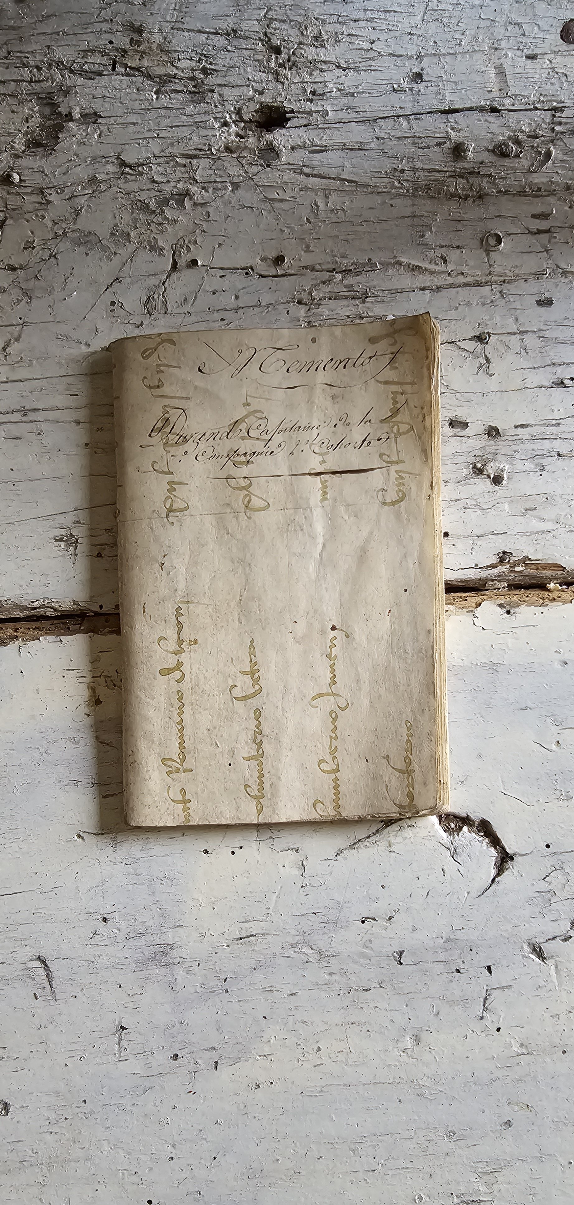 Antique French Vellum notebook