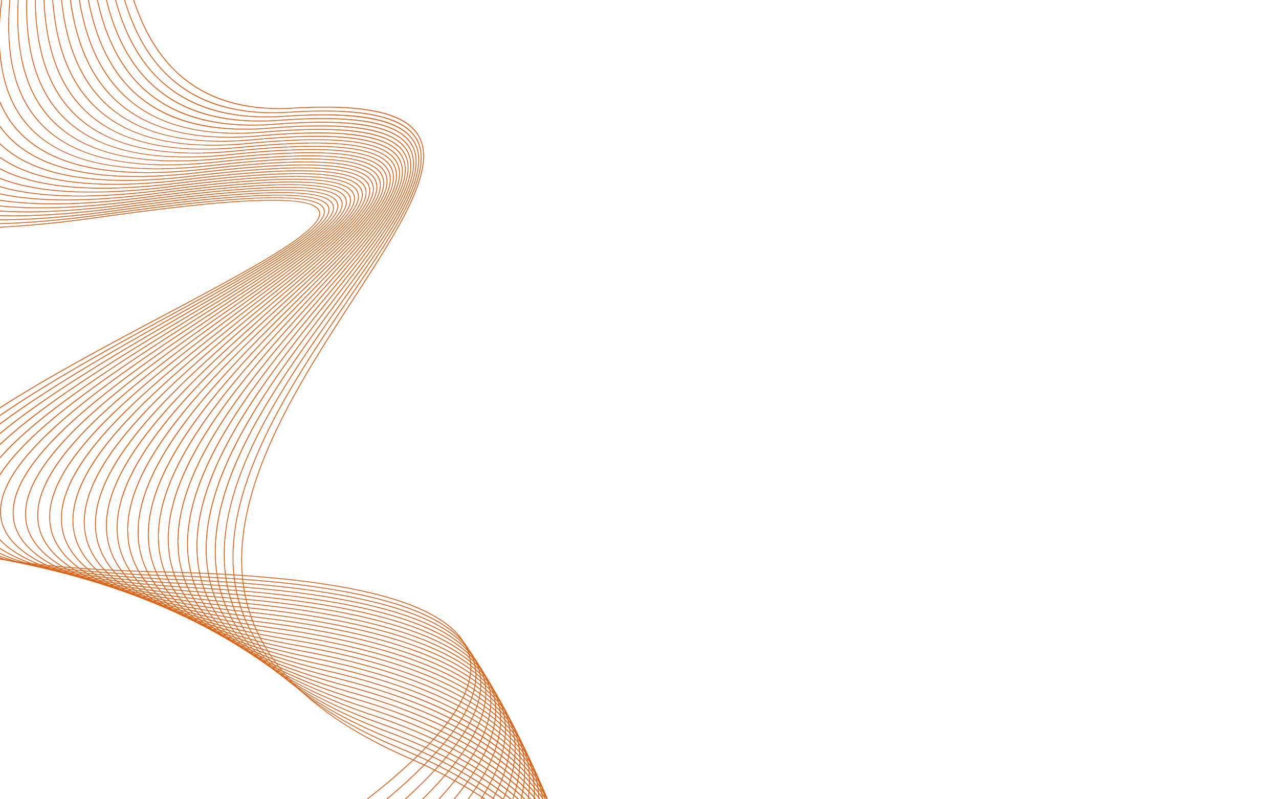 Abstract digital art with orange wave lines on a black background.