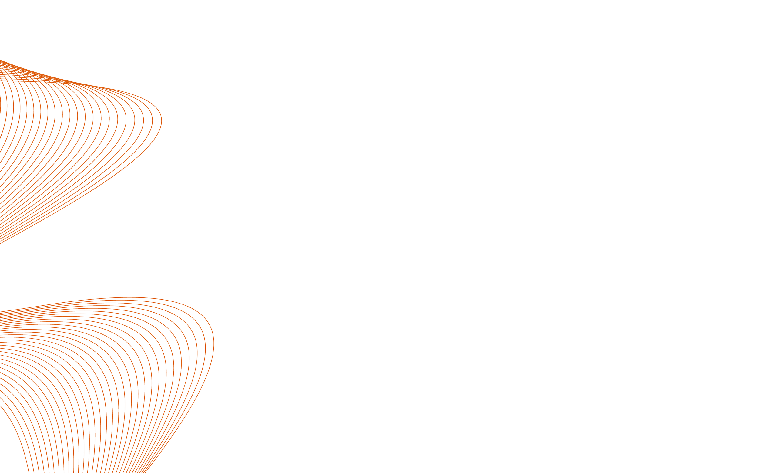 Black background with orange wavy line patterns on the left side
