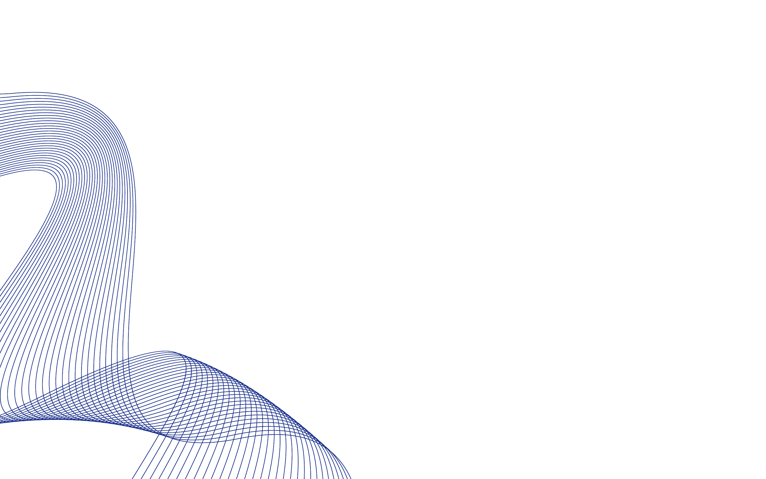 Digital abstract wave pattern with blue lines on a black background.