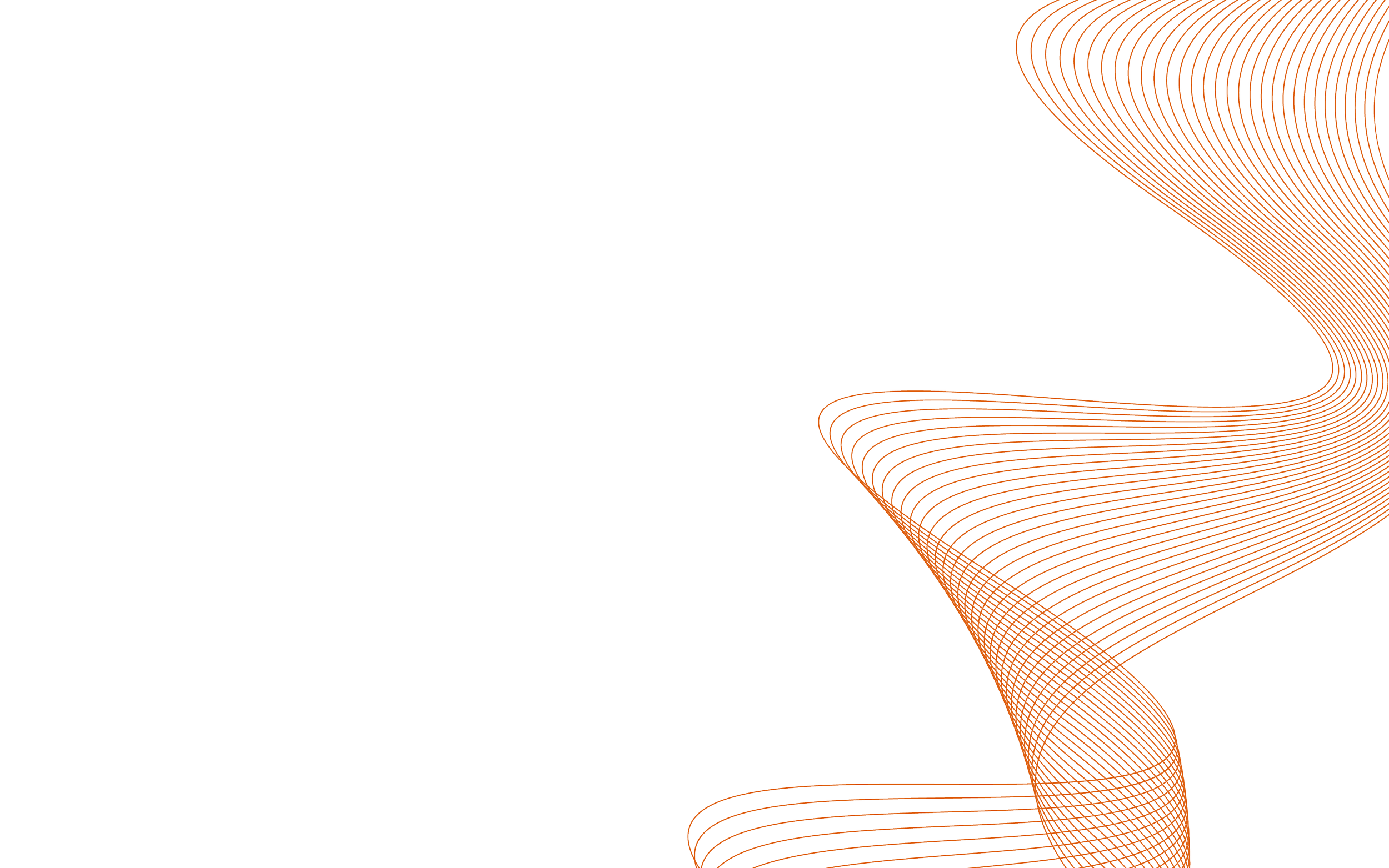 Abstract digital artwork with black background and orange wavy lines forming a flowing pattern.