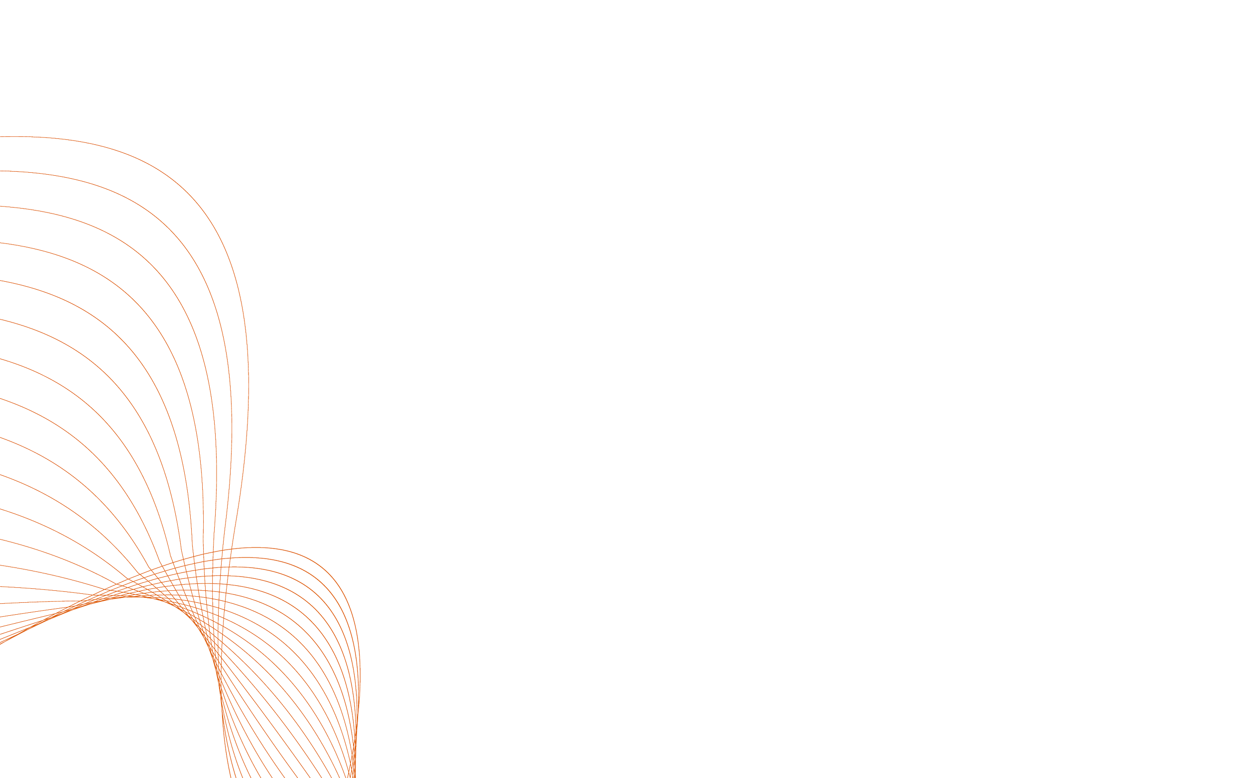 Abstract black background with orange curved line patterns in the lower left corner.
