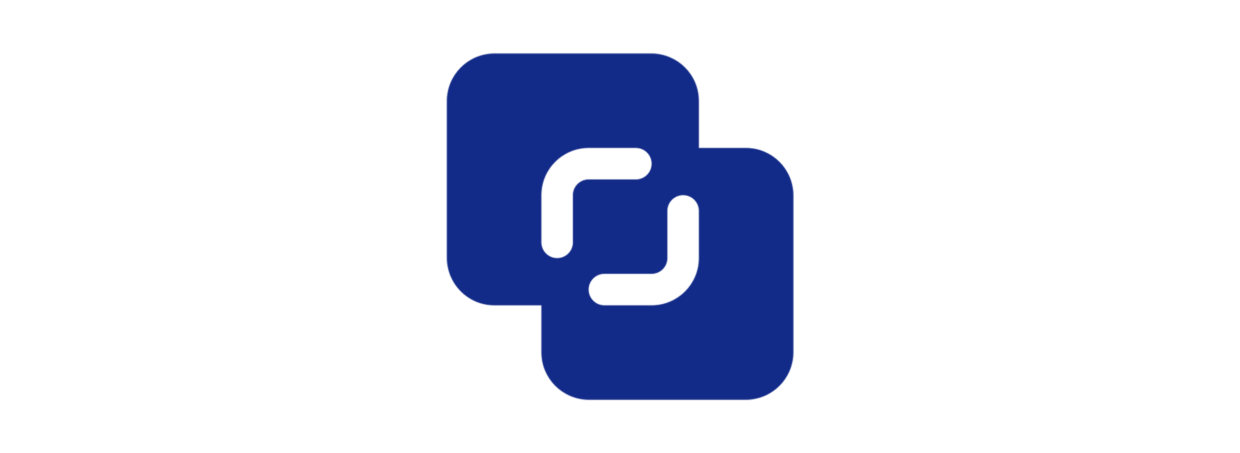 LinkedIn logo with blue interconnected squares and a black arrow pointing right.