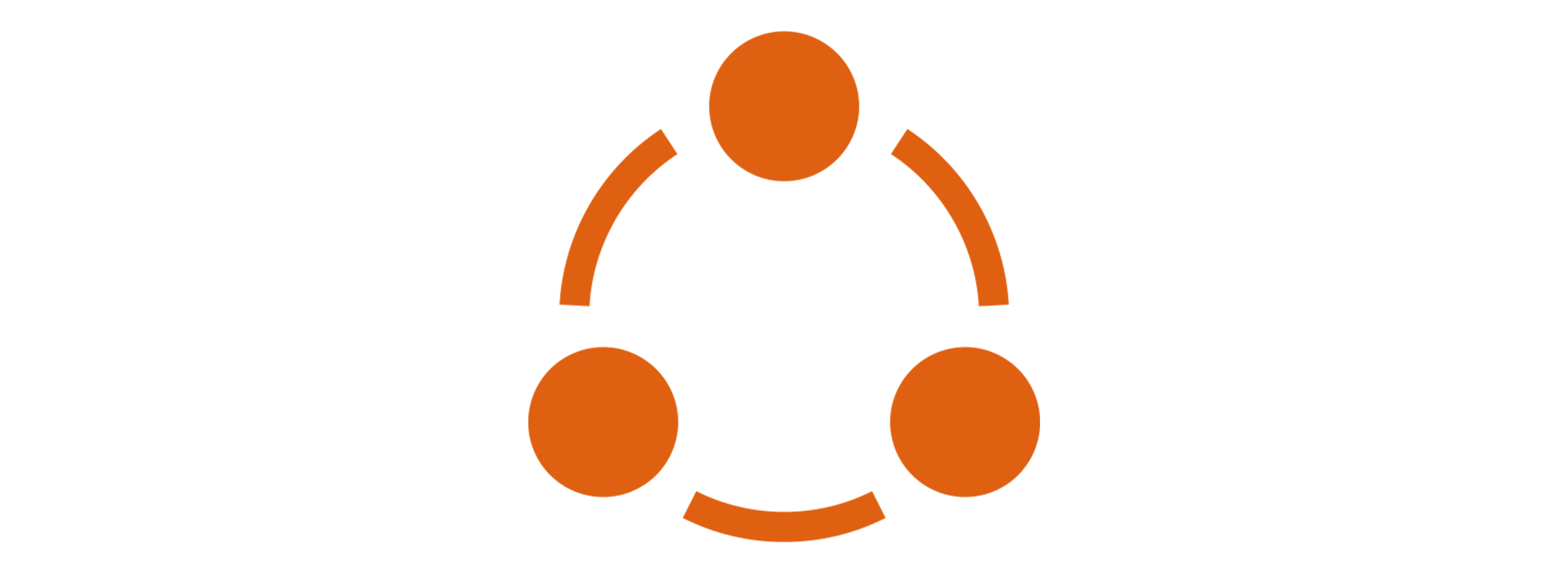 The image shows a stylized diagram of a molecule with four orange circles connected by curved lines, representing atoms or groups, with the text 'Molecule Structure' above it.