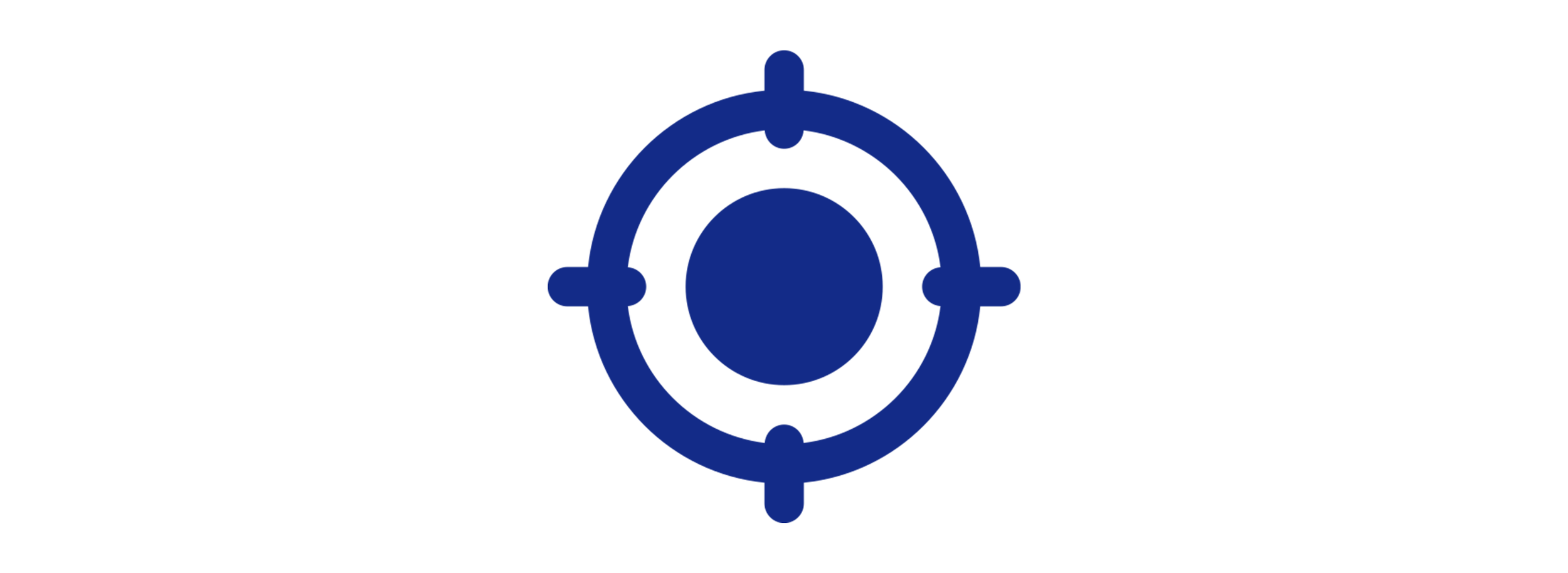 Target symbol in blue with crosshairs and a central circle.
