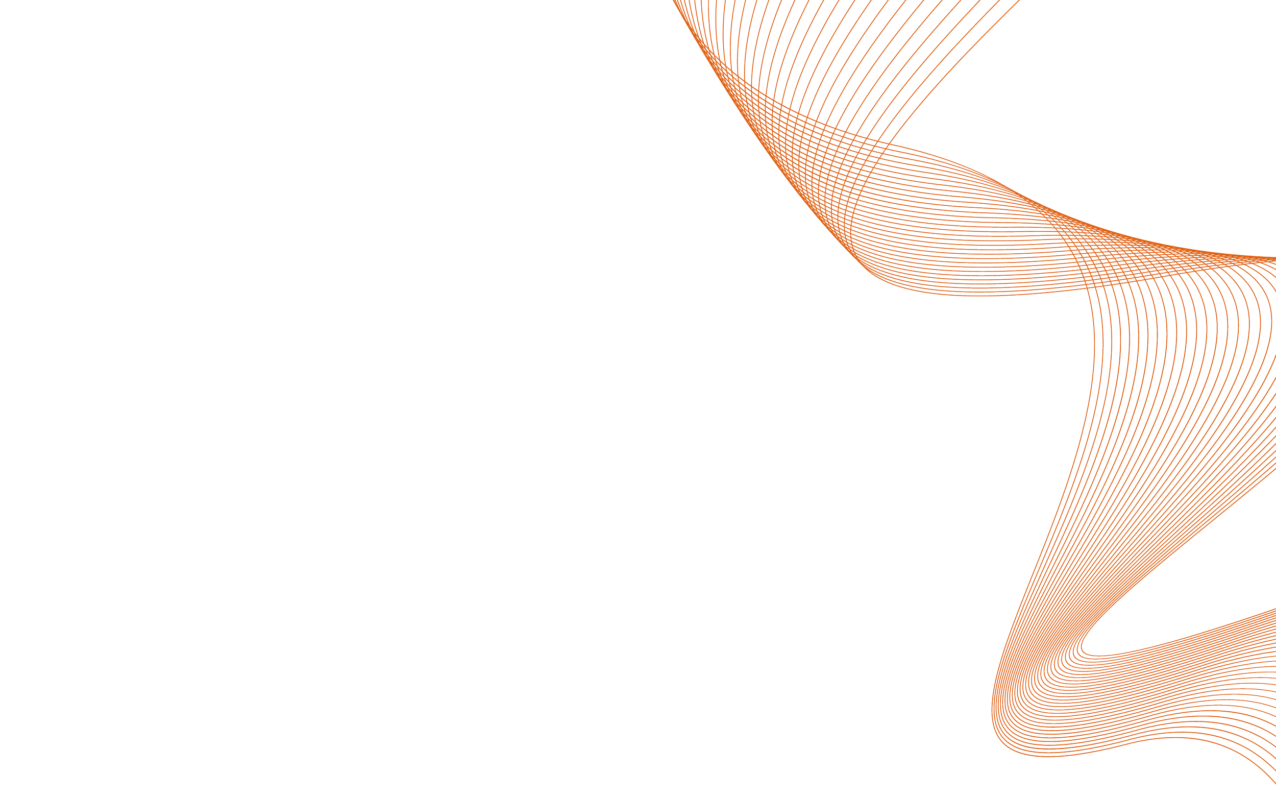 Abstract digital artwork featuring flowing orange lines on a black background.