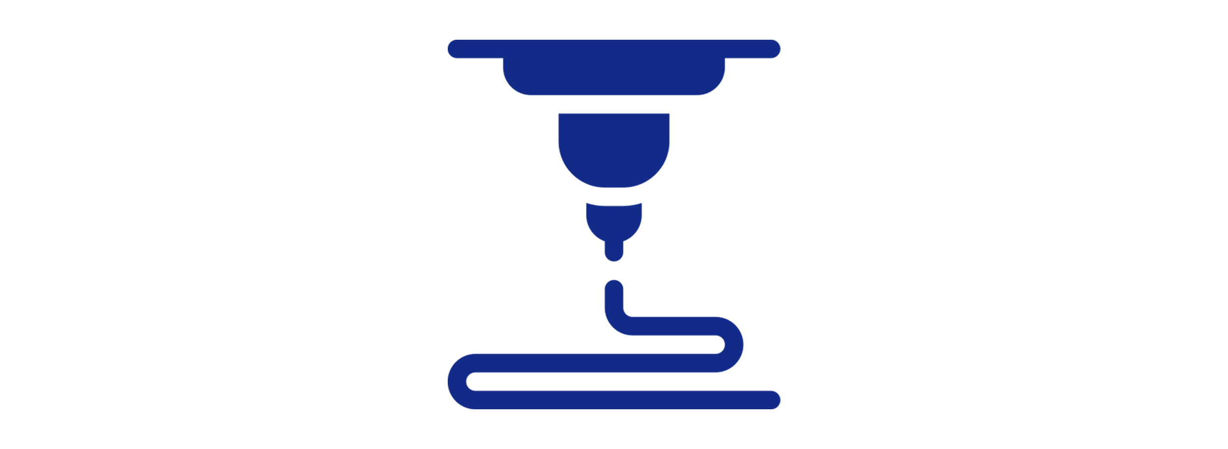 Icon of a microscope in blue and black outline style.