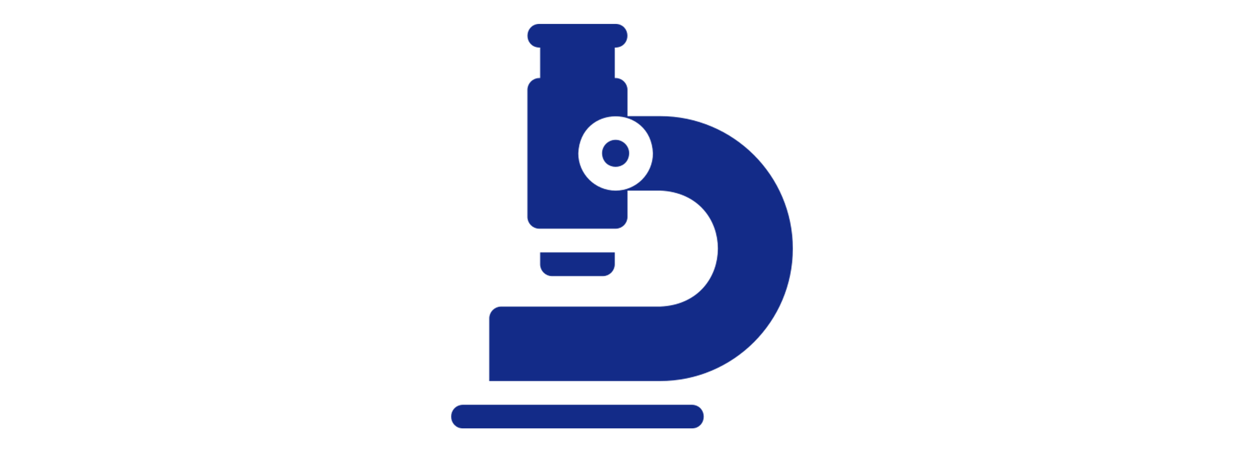 A blue icon of a microscope with the text 'Scientific Research'.