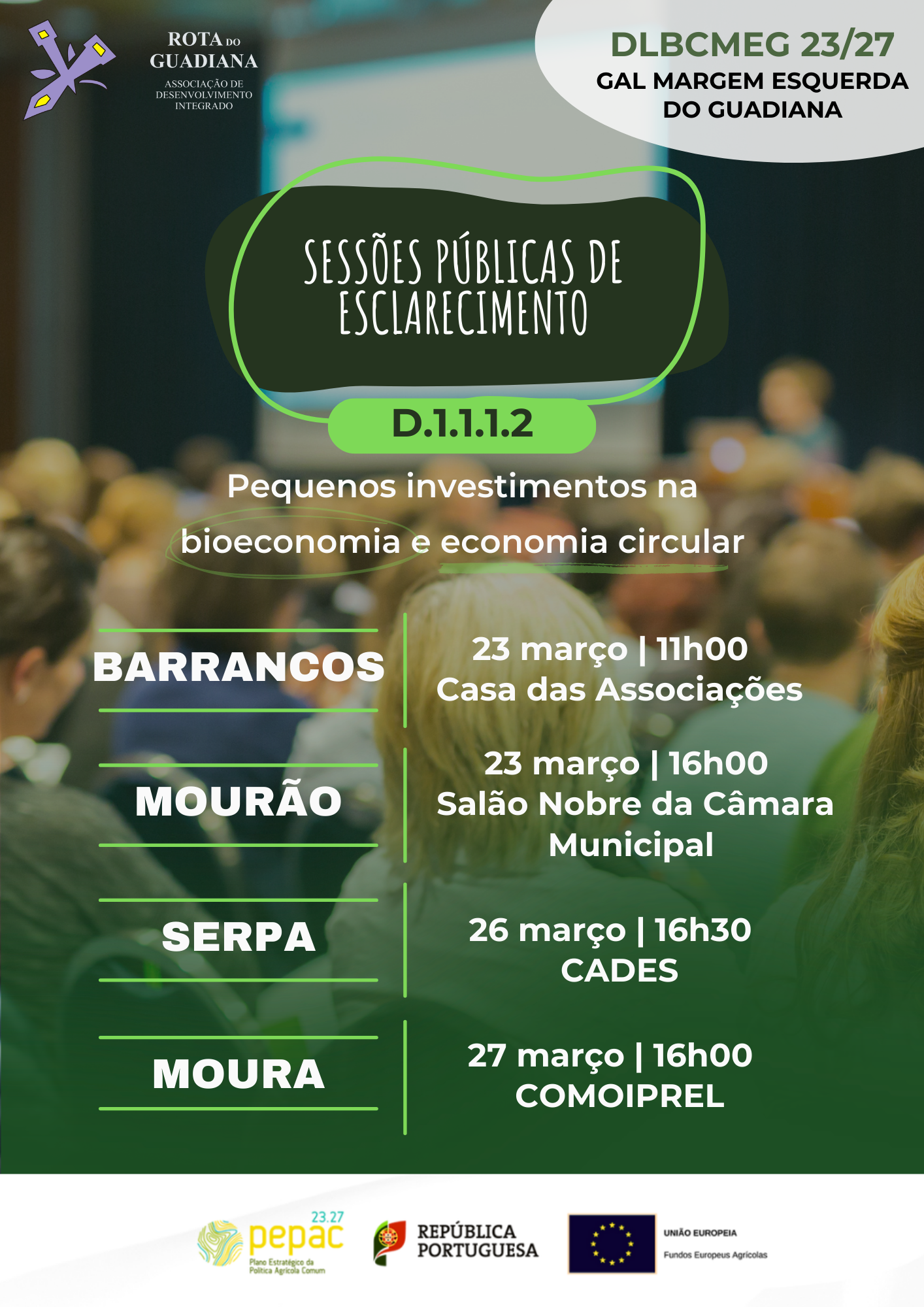 Sessões de Esclarecimento - Aviso D.1.1.1.2 | PEPAC 2023/27 | DLBCMEG