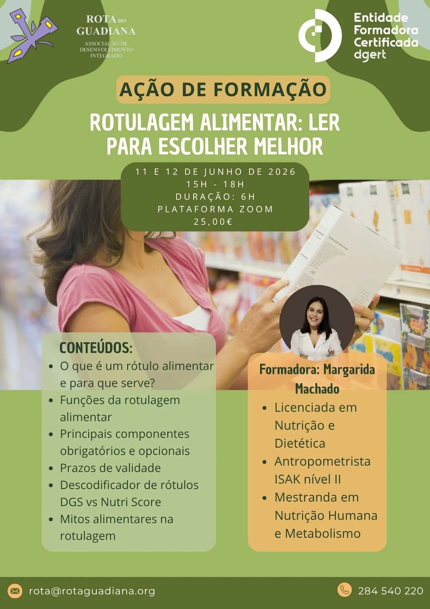 Ação de Formação - Rotulagem Alimentar: Ler para Escolher Melhor 