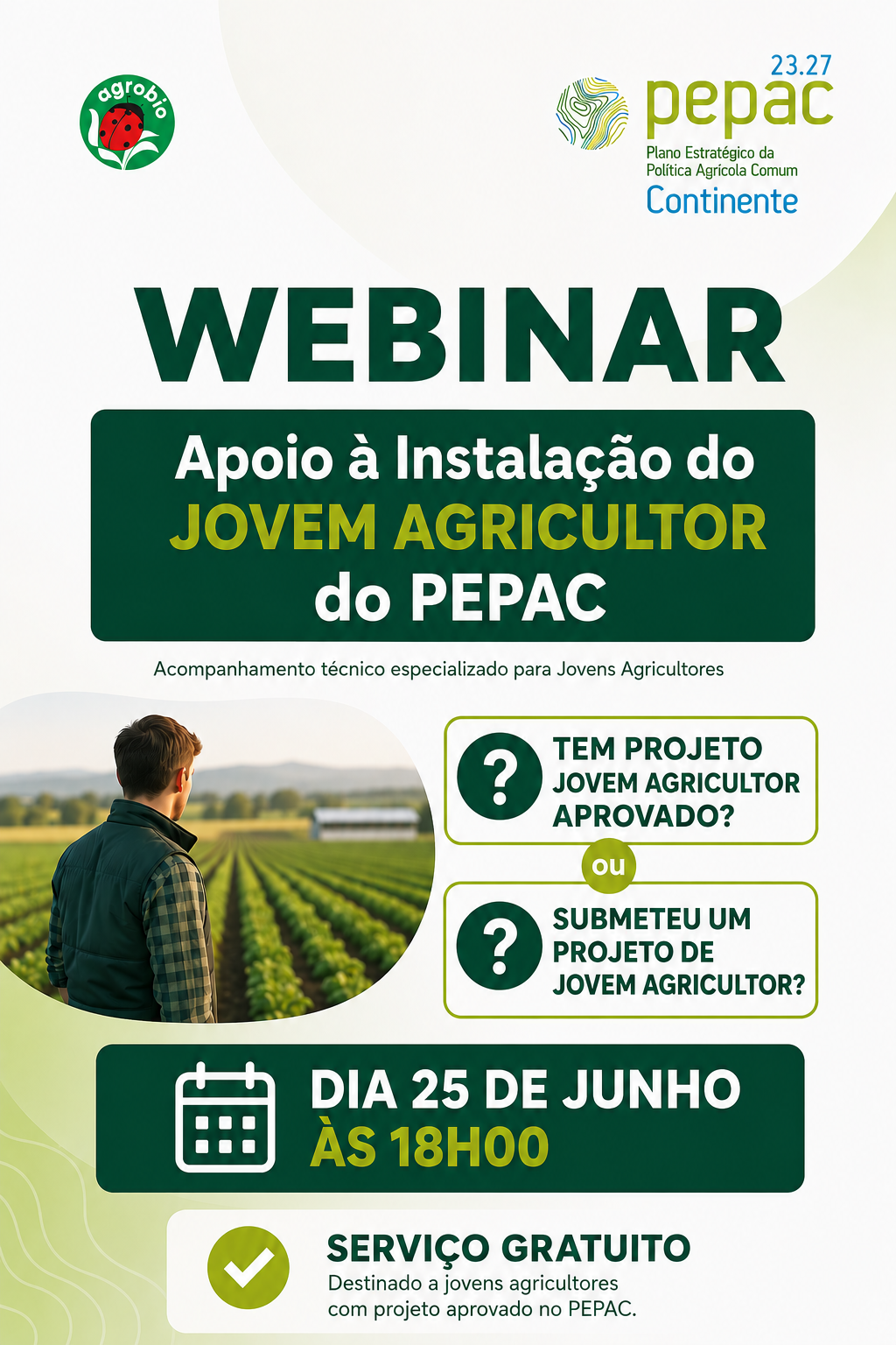 Webinar&nbsp;| Acompanhamento Jovens Agricultores PEPAC