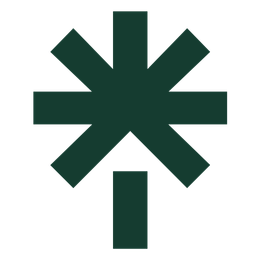Stylized green asterisk symbol.