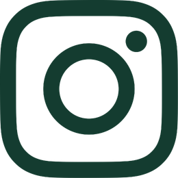 Instagram logo in dark green on black background