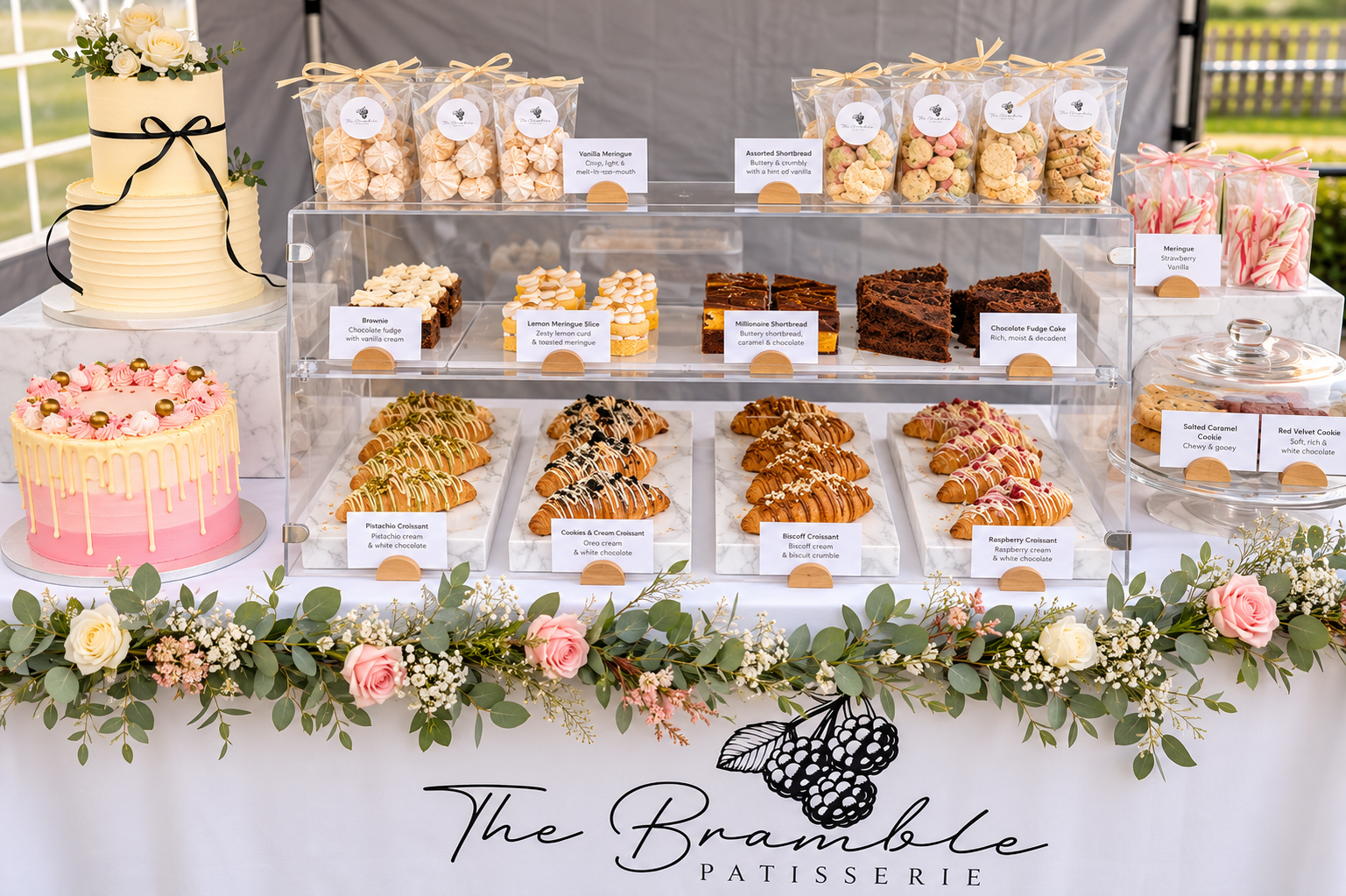 Order patisserie at our market stall featured here