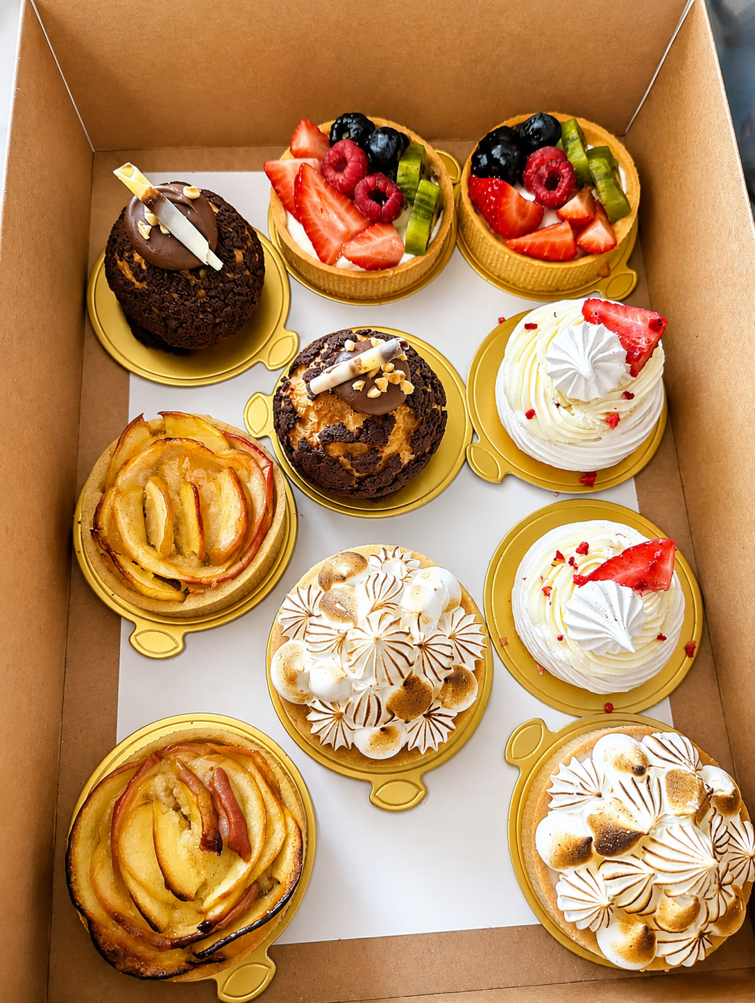 a mixed box of handcrafted patisserie for our story page