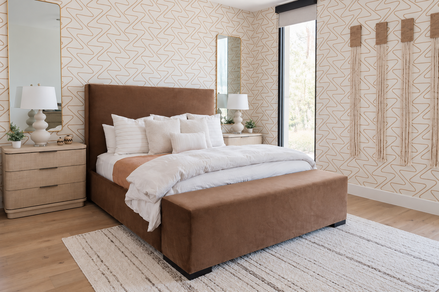 Family Affair Patterned Wallpaper Bedroom