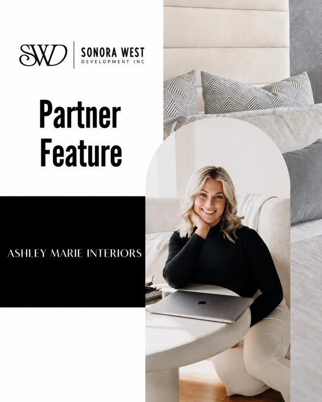 Ashley Marie Interiors featured by Sonora West Development as a luxury residential interior design partner in Scottsdale, Arizona.