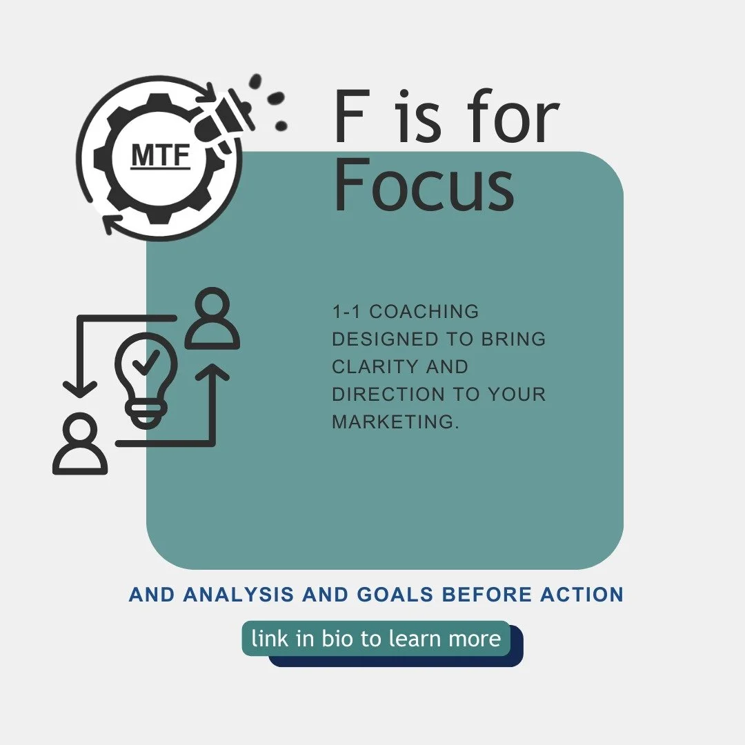 Marketing without focus is just noise. 

1:1 coaching can help bring clarity and direction to your strategy, ensuring every action aligns with your business goals.

🔹 Tailored marketing plans
🔹 Goal-driven strategies
🔹 Clear, actionable steps
🔹AI