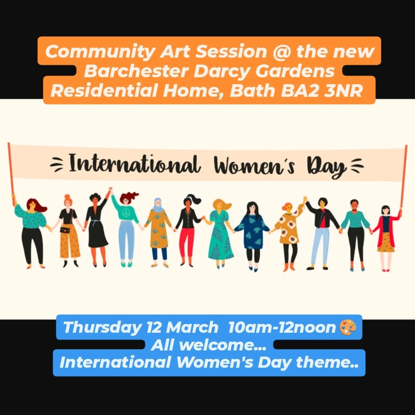 Join me, Zoe from @createandbalance and the new staff, residents, family and local community for a morning of creativity at Darcy Gardens, Bath @barchester_care

We're doing a fun and accessible project based on International Women's Day...no experie