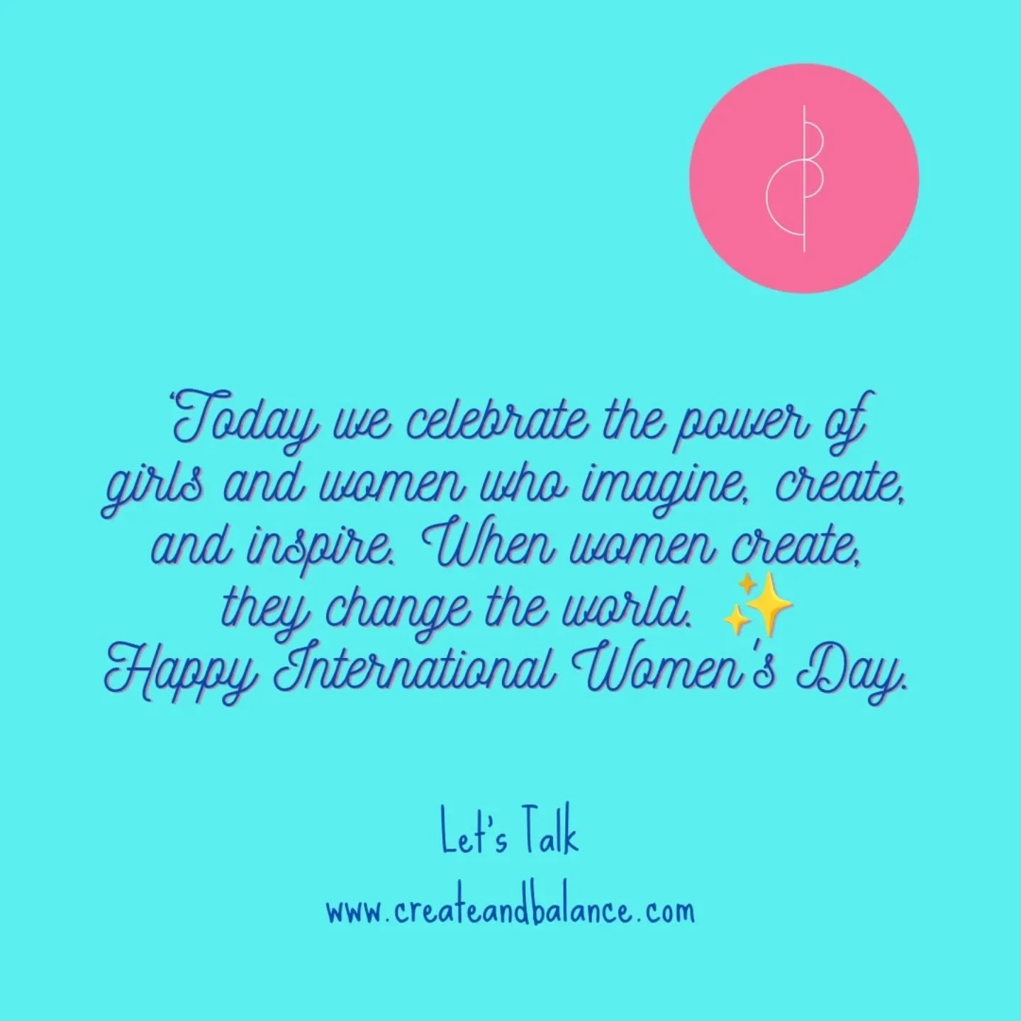 Today we celebrate the creativity, strength, and resilience of the incredible women and girls I have the privilege of working with. 💜

At Create and Balance, creativity is more than art. It is a powerful tool for growth, healing, and possibility. Th
