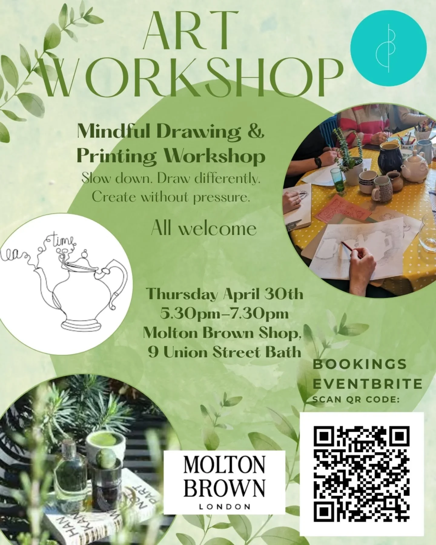 Mindful Drawing &amp; Printing Workshop
Slow down. Draw differently. Create without pressure.
Join Zoe from @createandbalance for a relaxing evening of experimental drawing and simple printmaking, exploring mindful and slightly alternative ways to ap