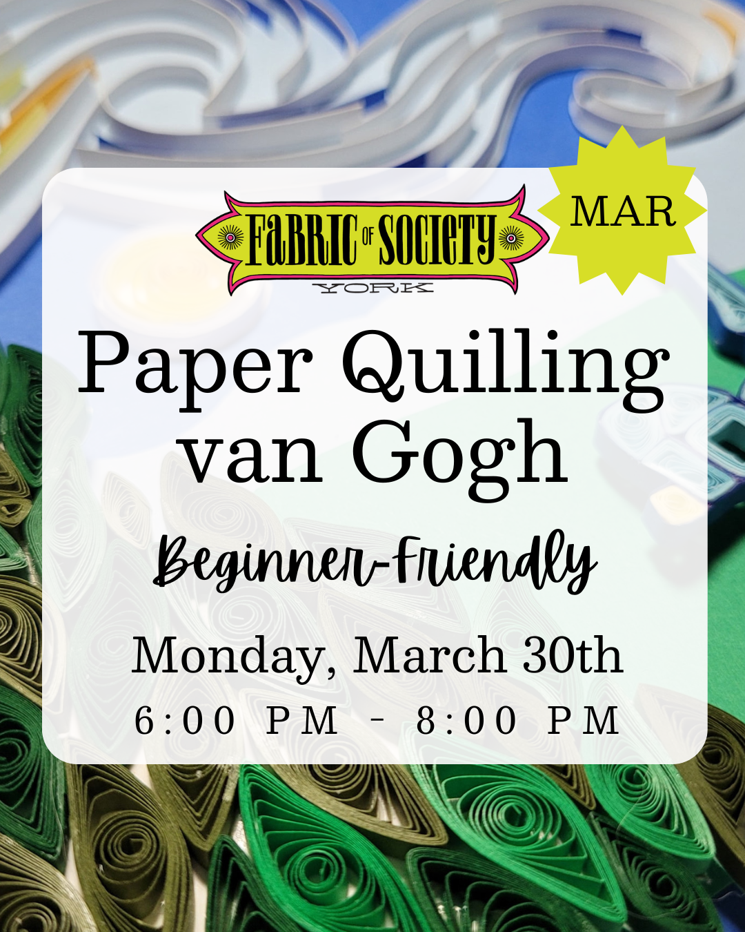 Paper Quilling van Gogh (Beginner- Friendly!)