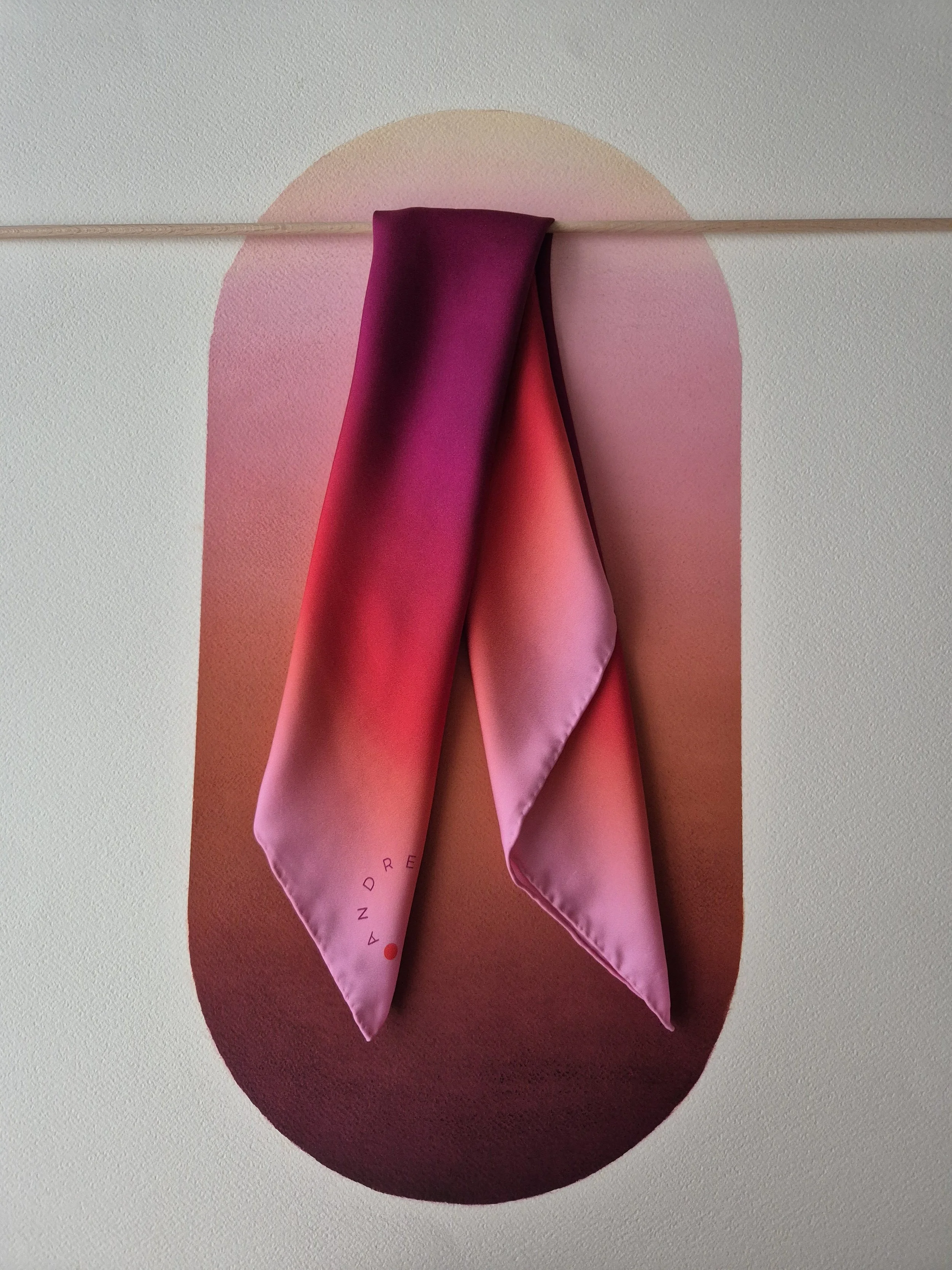 Silk Scarf  MAP / Orange