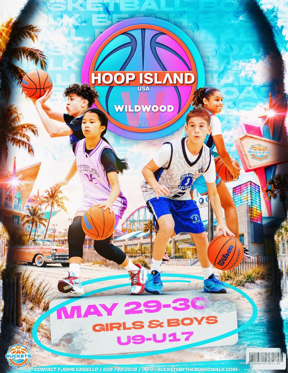 Hoop Island USA youth basketball tournament in Wildwood, New Jersey, May 29–30, 2027