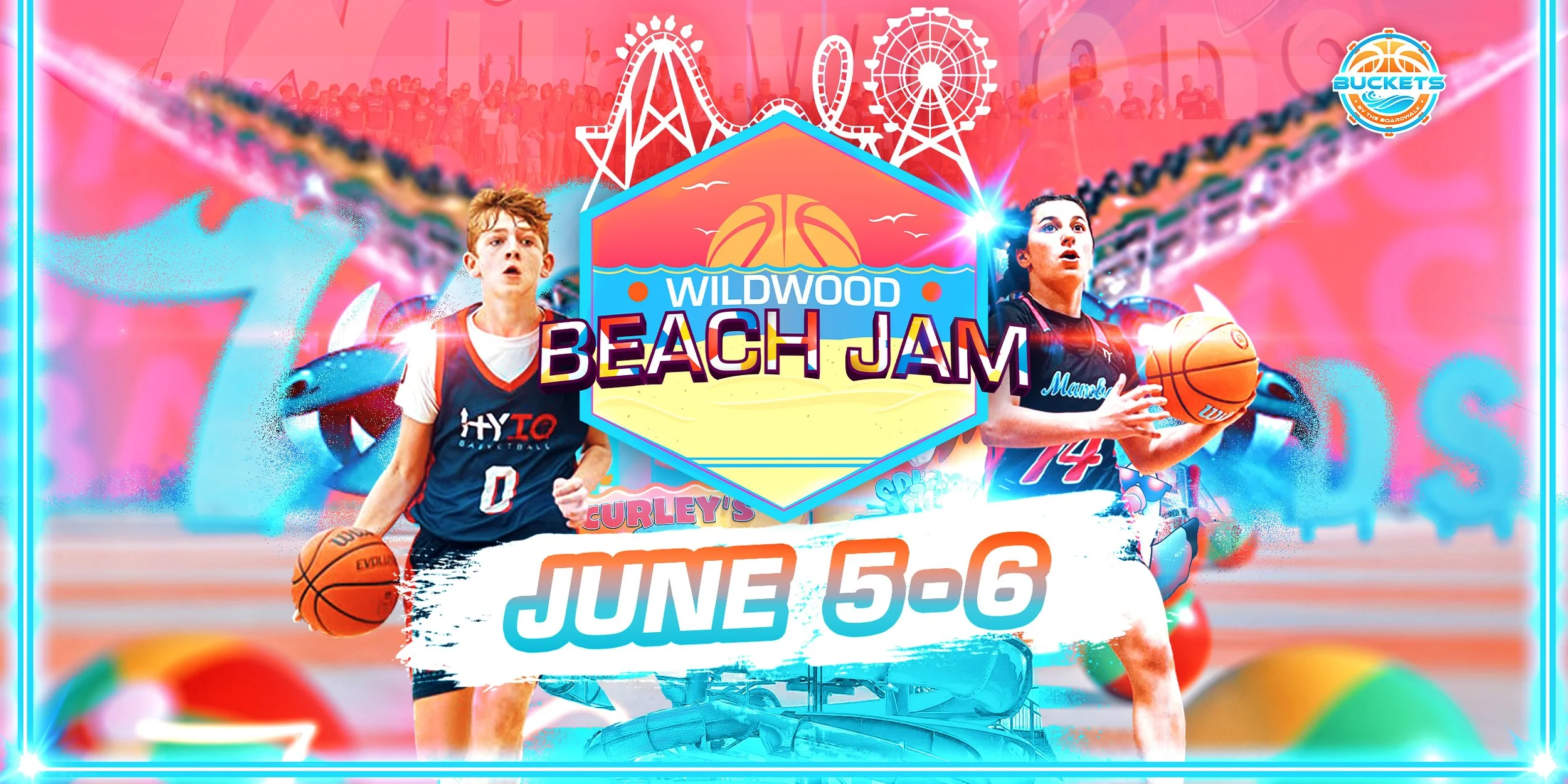 The Beach Jam youth basketball tournament in Wildwood, New Jersey, June 5–6, 2027