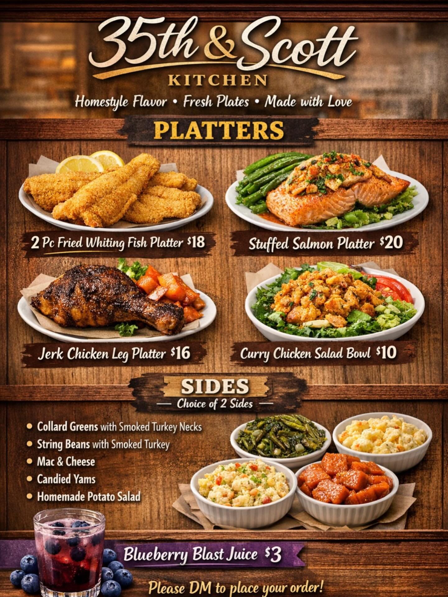 Home cooked plates this Saturday 😋 DM @35th.scott